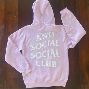 **Authentic** Anti Social Social Club pink hoodie sweatshirt